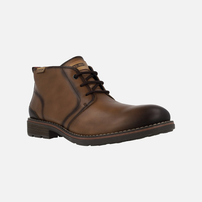 York men's classic boots in brown leather