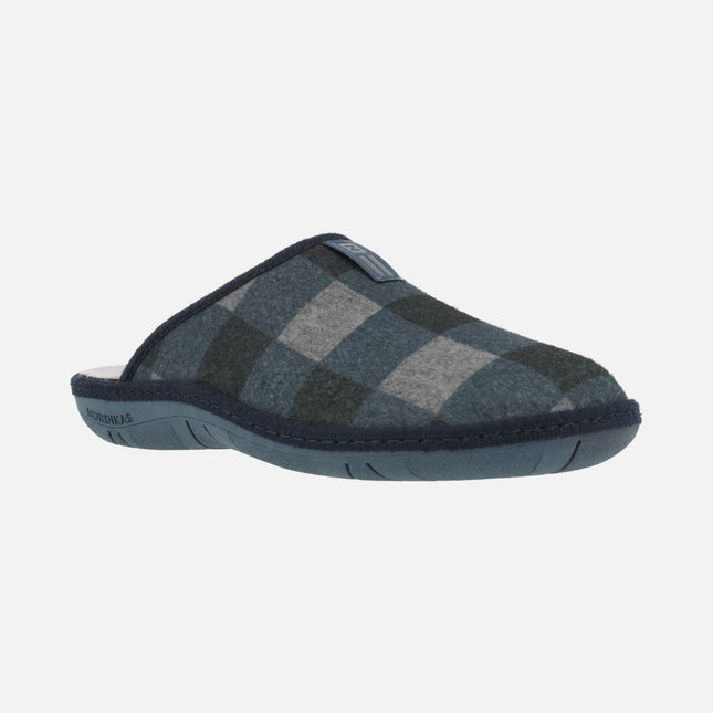Boreal men's house slippers in plaid fabric