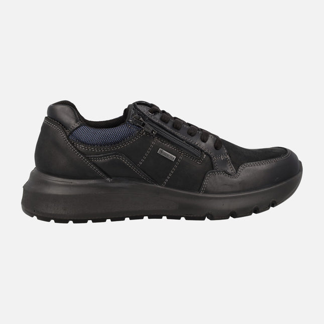 Zapatos deportivos negros para hombre con membrana Gore-tex