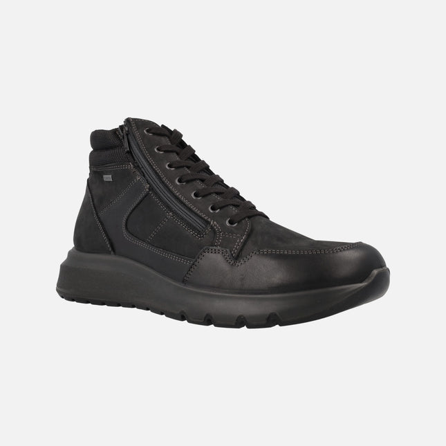 Black Gore-Tex Booties For Men With Laces and Zipper