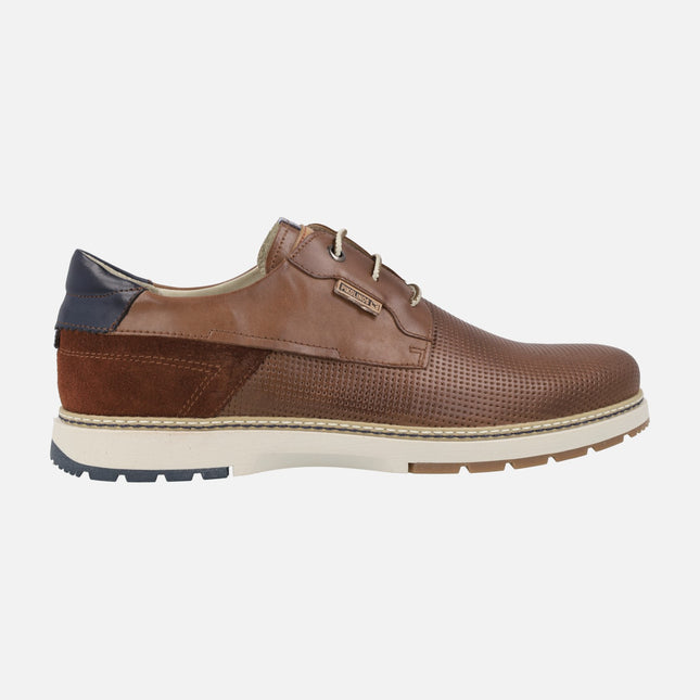 Leather shoes with laces for men Olvera M8A-4222c1