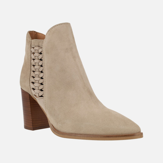 Alpe Sensses Ankle Boots with lateral braided detail and high heels