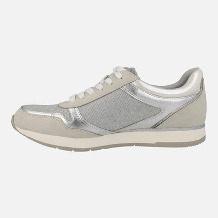 Zapatillas deportivas multimaterial en combinado gris