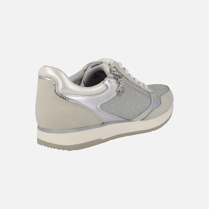 Zapatillas deportivas multimaterial en combinado gris
