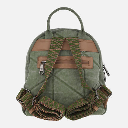 Pepe moll backpacks in green denim fabric
