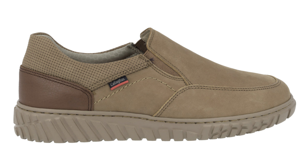 Moccasins with Men's Elastic in Combined Taupe