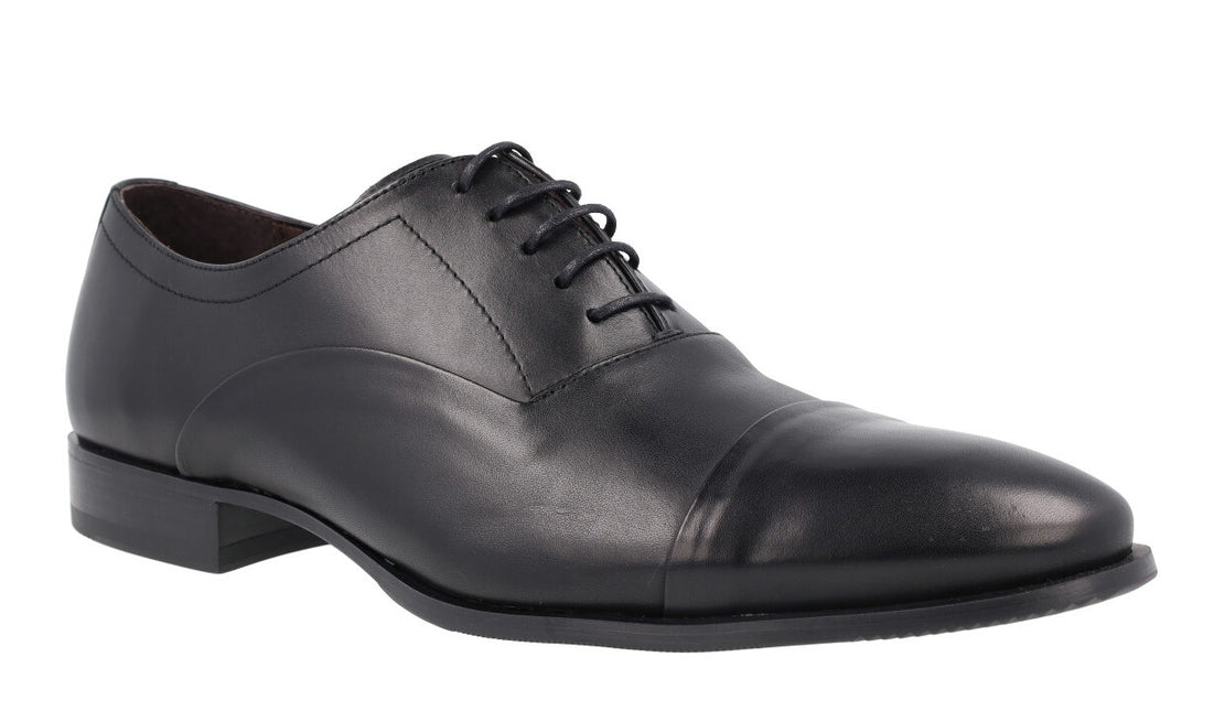 Oxford shoes in black muricing leather