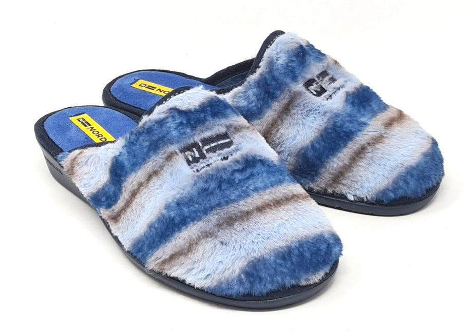 Women's barefoot house shoes in blue hair combined