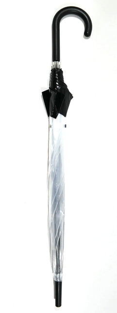 Paraguas manual transparente con vivo negro