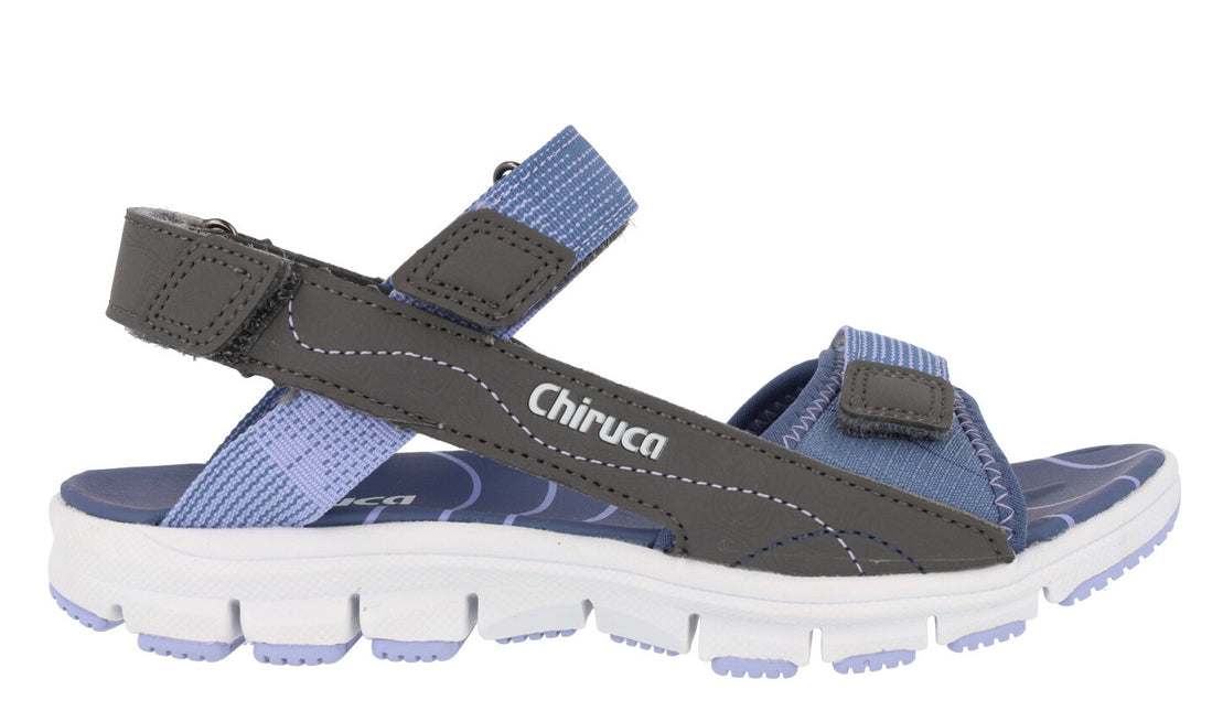 Sandals for women formentera in combined blue and gray