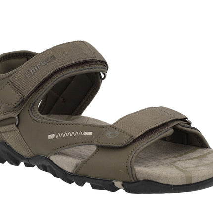 Sandals with velcro closure for men in combined kaki tarifa