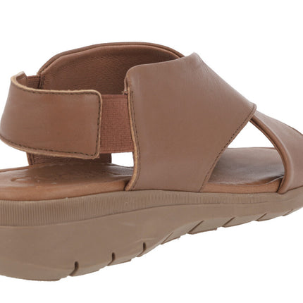 Leather sandals with CLKS cross strips