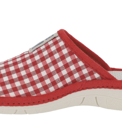 House shoes for women in checkered fabric vichy