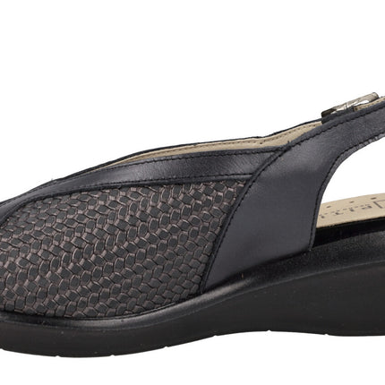 Sandals comfort in combined black for women