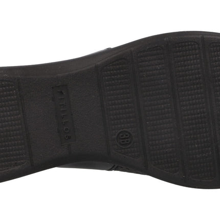 Sandalias confort en combinado negro para mujer