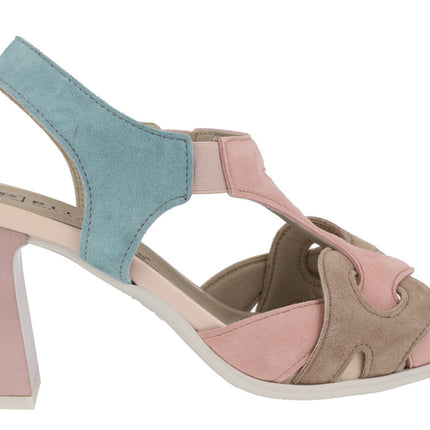 Heeled Sandals in Color Combined