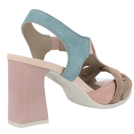 Heeled Sandals in Color Combined