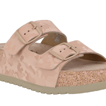 Sandals Velez in leather camouflage with platform