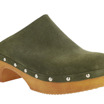 Women's serraje clogs with Help the Trees studs