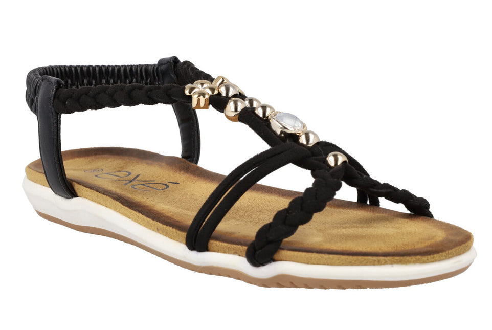 Plan Sandals with Adorno in the Pala F8043
