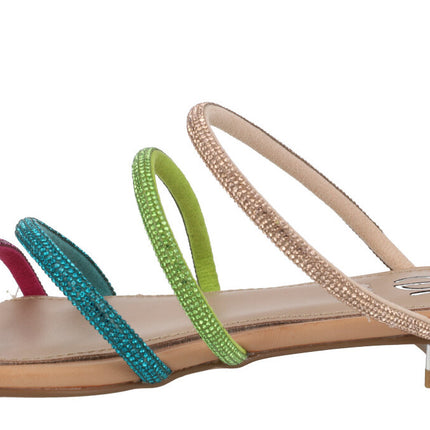 Amelia sandals with multicolored Stras strips