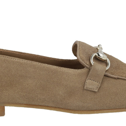 Suede suede moccasins with stirrup ornament