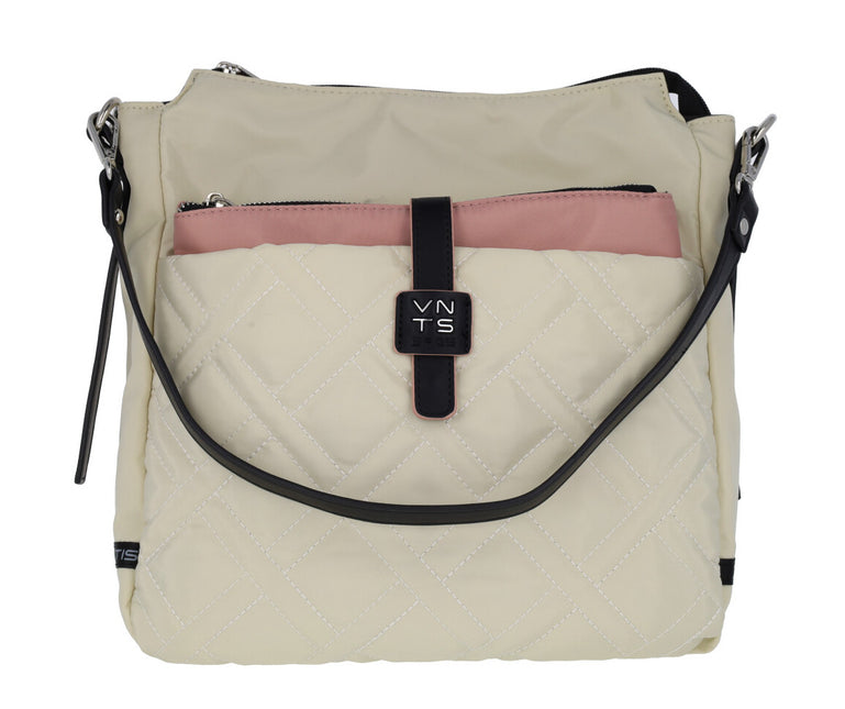 Padded Bag Ventis in Beige and Pink Combined