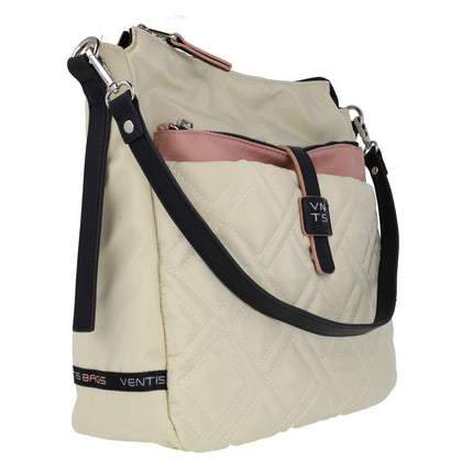 Padded Bag Ventis in Beige and Pink Combined