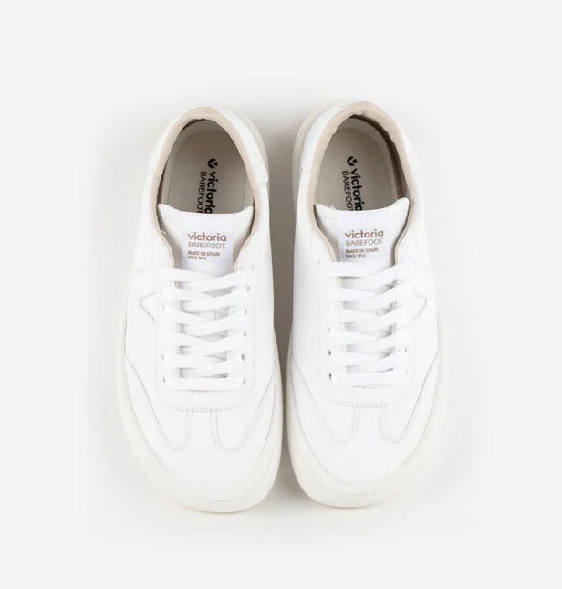 Zapatillas deportivas para hombre Olmo Barefoot efecto piel monocromo blanco