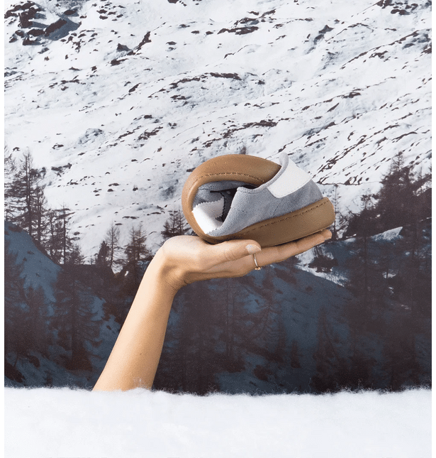 Zapatillas deportivas para mujer Olmo Barefoot serraje y contraste