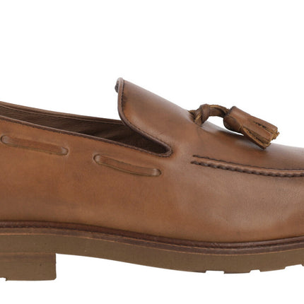 Airplane Moccasins in leather leather with tassels