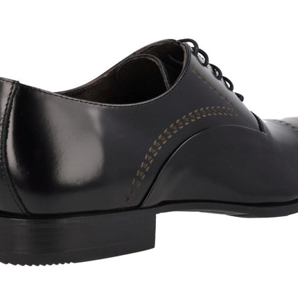 Oxford shoes for men in ant) ​​Leather with recorded drawings
