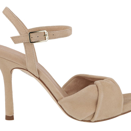 Beige yusuf sandals with high heel and ankle bracelet