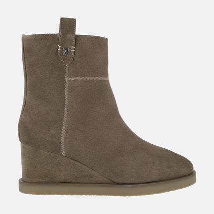 Gioseppo Doland taupe suede wedged boots for woman