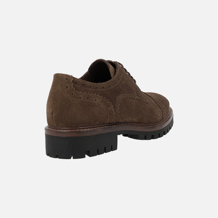 Alpe Militare brown suede lace up shoes for woman