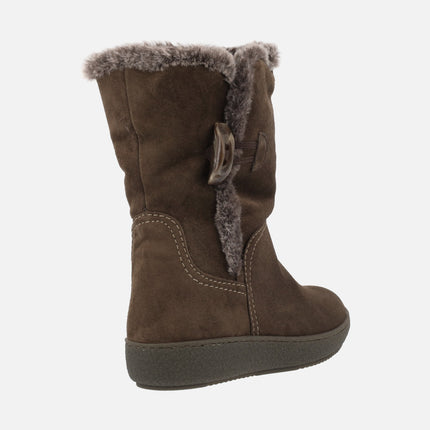 Alpe Urban Boots in Brown suede with furry lining