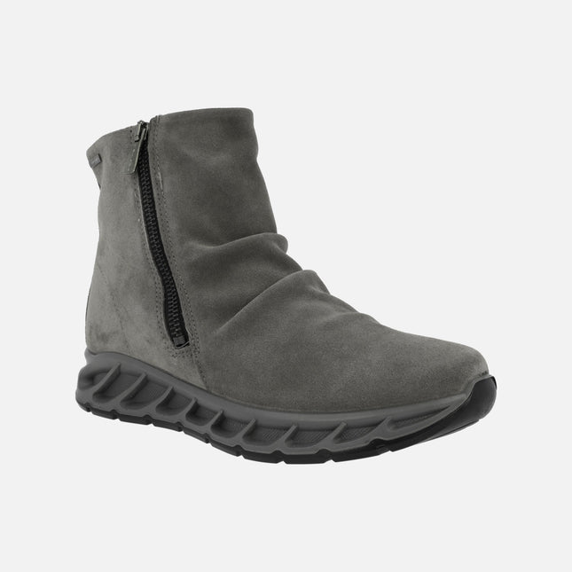 Women's grey suede Gore tex boots
