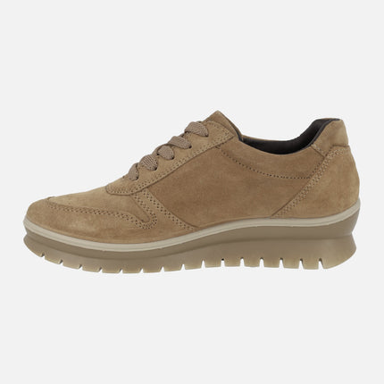 Women's suede sneakers with Gore tex membrane
