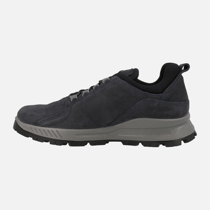 Nubuck sneaker for men with laces and waterproof membrane