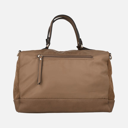 Women's Bags in nylon combined with suede by Carmela brand 