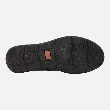 Zapatos de cordones Denver en piel negra con membrana impermeable