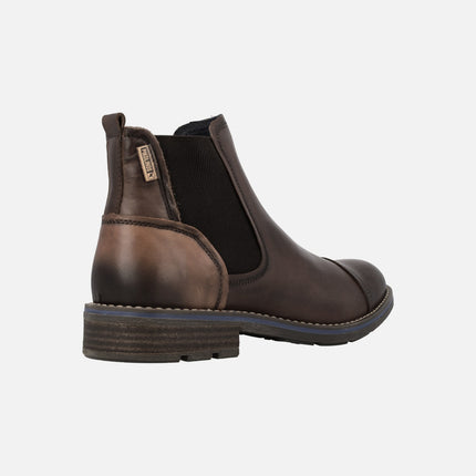 Pikolinos York brown leather men's chelsea boots