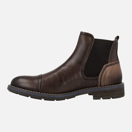 Pikolinos York brown leather men's chelsea boots