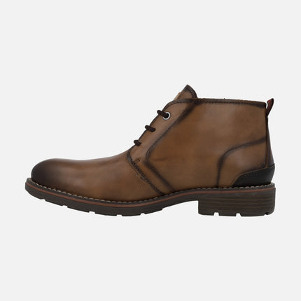York men's classic boots in brown leather