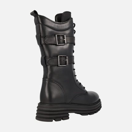 Terens High laced boots with buckles