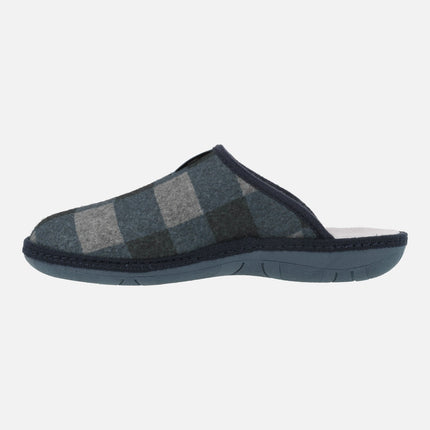 Boreal men's house slippers in plaid fabric
