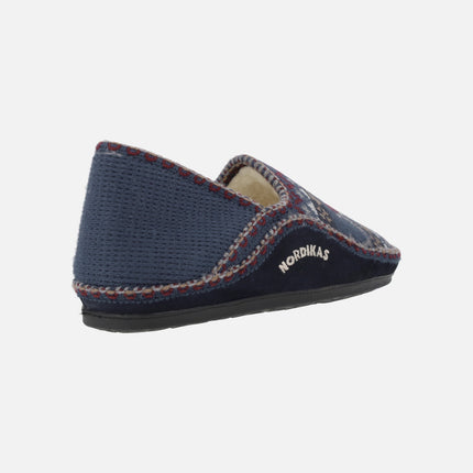 Wool men's closed house slippers