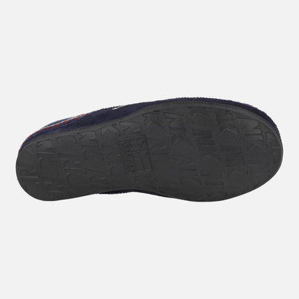 Wool men's closed house slippers