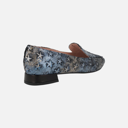 Hair moccasins with stars detail for women