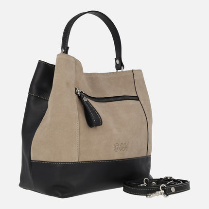 Gonvi Women's Bags combined in suede and leather